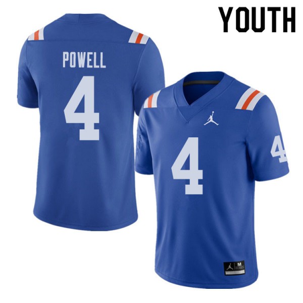 Jordan Brand Youth #4 Brandon Powell Florida Gators Throwback Alternate College Football Jerseys